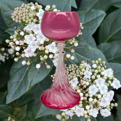 Moser Marriage Champagne Glass, Beautiful Pink...