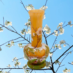 Daum Nancy Cameo and Enamelled Glass Vase...