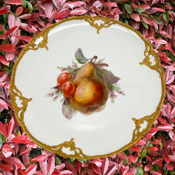 KPM Berlin Plate, Hand painted with Fruits