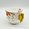 Royal Albert Porcelain Butterfly Handled Trio Decorated with Plants and birds