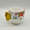 Royal Albert Porcelain Butterfly Handled Trio Decorated with Plants and birds