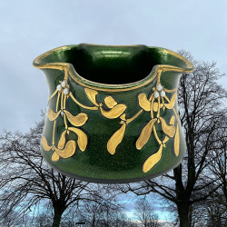 Mont Joye (Legras) Aventurine Green Vase,...
