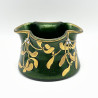 Mont Joye (Legras) Aventurine Green Vase, Decorated with Mistletoes