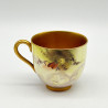 Royal Worcester Porcelain Demitasse Cup & Saucer Hand Painted with Peacock by Austin