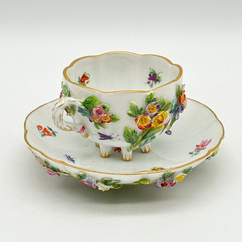 1910ZZ062 Meissen マイセン カップ＆ソーサー 中国の蝶 チャイニーズ 