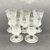 J & L Lobmeyr Set of Five Liqueur Glass, Beautifully Engraved