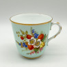Royal Worcester Porcelain Cup and Saucer, hand Painted Bouquets