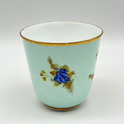 Royal Worcester Porcelain Cup and Saucer, hand Painted Bouquets