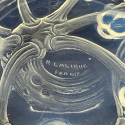 Rene Lalique Clear & Opalescent Glass Bowl "Gui"