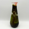 Emile Galle Glass Vase Acid Etched and Overlaid with Land Scape Scene
