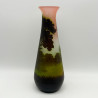 Emile Galle Glass Vase Acid Etched and Overlaid with Land Scape Scene