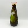 Emile Galle Glass Vase Acid Etched and Overlaid with Land Scape Scene