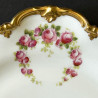 Single George Jones Crescent Porcelain Plate Decorated with Rose Garlands