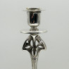 A  Pair WMF Art Nouveau Pewter and Silver  Plated Candle Sticks