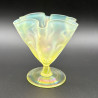 John Walsh Walsh Vaseline and Luster Glass Vase with Pattern