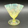 John Walsh Walsh Vaseline and Luster Glass Vase with Pattern