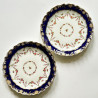 Gorge Jones and Sons Porcelain a Pair Plates Decorated with Rose Garland