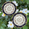 Gorge Jones and Sons Porcelain a Pair Plates Decorated with Rose Garland