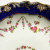 Gorge Jones and Sons Porcelain a Pair Plates Decorated with Rose Garland