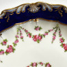 Gorge Jones and Sons Porcelain a Pair Plates Decorated with Rose Garland