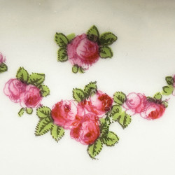 Gorge Jones and Sons Porcelain a Pair Plates Decorated with Rose Garland