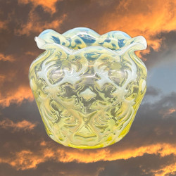 John Walsh Walsh Vaseline Glass Vase with...