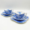 Wileman Foley China Alexandra Shape Gilded Blue Dolly Varden Trio