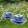 Wileman Foley China Alexandra Shape Gilded Blue Dolly Varden Trio