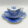 Wileman Foley China Alexandra Shape Gilded Blue Dolly Varden Trio