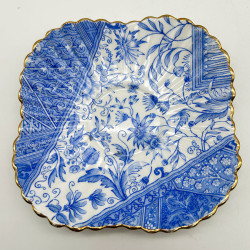 Wileman Foley China Alexandra Shape Gilded Blue Dolly Varden Trio