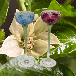 A Pair Fritz Hecker Enameled Flower Form...