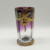 Legras Mont Joys Enameled Glass Vase, Decorated with Pansies