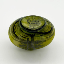 Daum Nancy Cameo, enamelled and Vitrification  Miniature Vase Summer Landscape