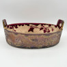 Legras Mont Joys Glass Jardinière Acid Etched and Gilded with Fuchsias