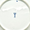 Meissen Porcelain Cabinet Plate, Hand painted Bouquet in the Middle, Scattered Flowers in Each Windows