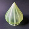 Vaseline Glass Lamp Shade, Strip Pattern with Fitting