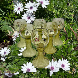 Fritz Heckert Set of Six Hock Glasses...