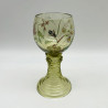 Fritz Heckert Set of Six Hock Glasses Beautifully Enameled with Flowers and Insects