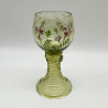 Fritz Heckert Set of Six Hock Glasses Beautifully Enameled with Flowers and Insects