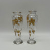 A Pair Old Baccarat Glass Vases, Decorated with Horse Chestnut