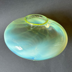 Arts and Crafts Vaseline Glass Large Pendant Lamp