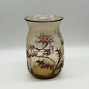 Emile Galle Enamelled Glass Vase Decorated  with Thistles