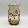 Emile Galle Enamelled Glass Vase Decorated  with Thistles