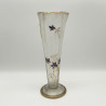 French Art Nouveau Legras Mont Joye Enameled Glass Vase Violet