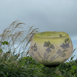 Emile Galle Cameo Glass Bowl Decorated with...