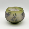 Emile Galle Cameo Glass Bowl Decorated with Flowers