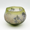 Emile Galle Cameo Glass Bowl Decorated with Flowers
