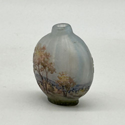 Daum Frere Miniature Glass Landscape Autumn Scene
