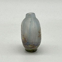 Daum Frere Miniature Glass Landscape Autumn Scene