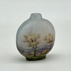 Daum Frere Miniature Glass Landscape Autumn Scene